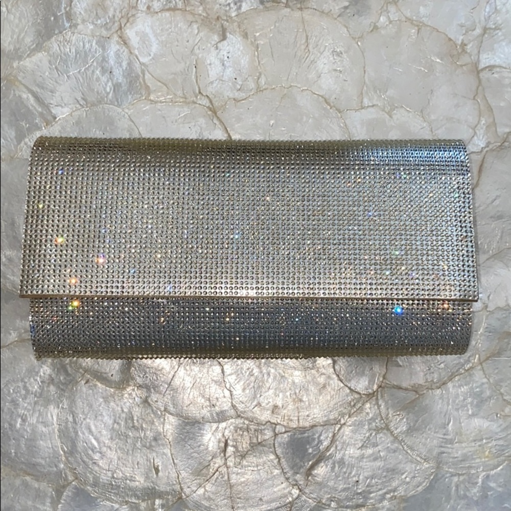 Glittering evening bag clutch